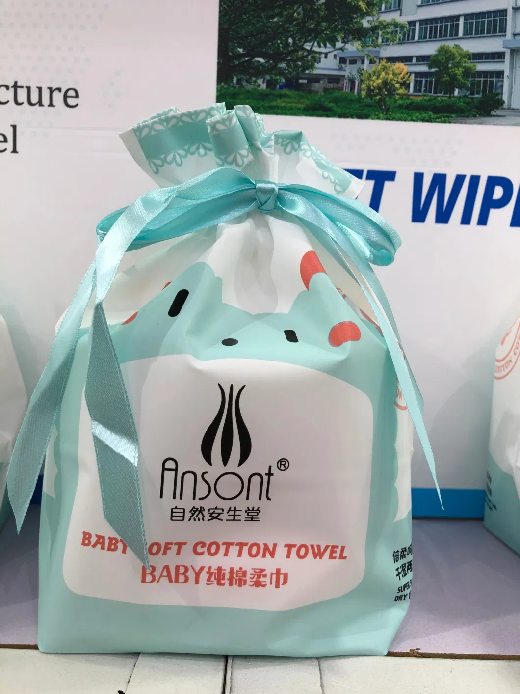 Disposable Organic Viscose Non Woven Wet & Dry Use Baby Facial Towel
