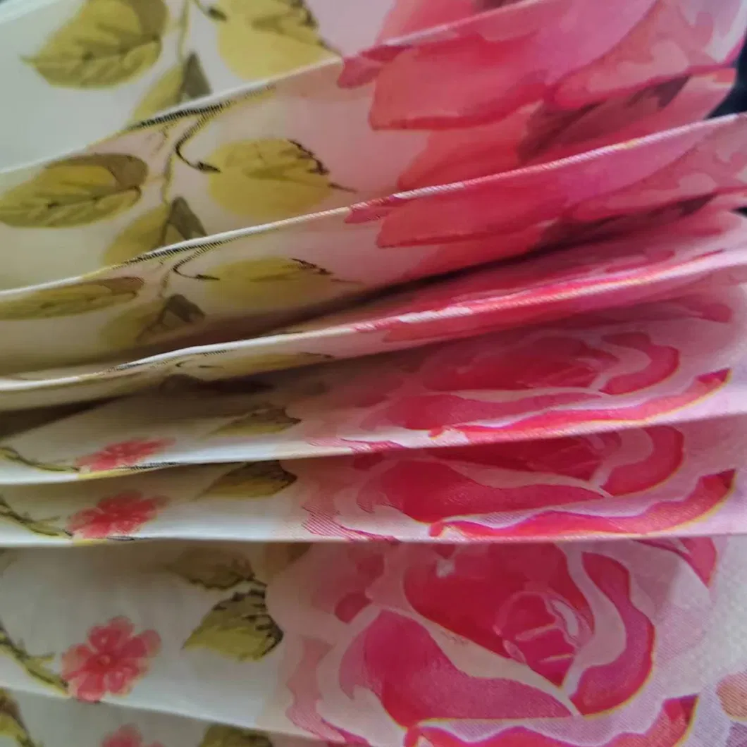 100% Pure Wood Pulp Flower Theme Rose Pattern Custom Paper Towels