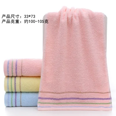 Asciugamano morbido senza sfilamento in cotone puro, tessuto spessorato all′ingrosso