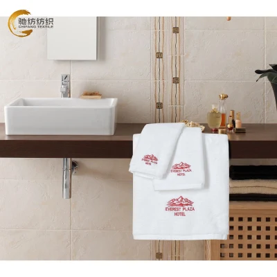  Asciugamano da bagno 100% cotone Towel bianco di alta qualità nero Con logo per Hotel SPA