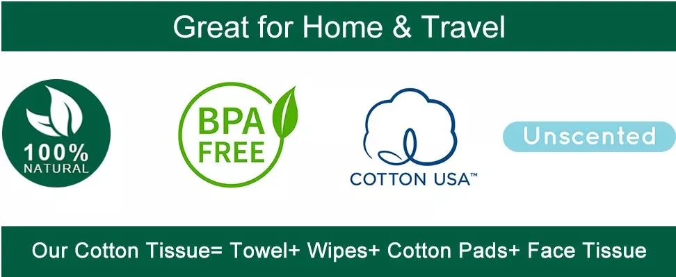 Wholesale Facial Towel Cleansing Cotton Tissue Wet and Dry Disposable Facial Tissue Papers Towel