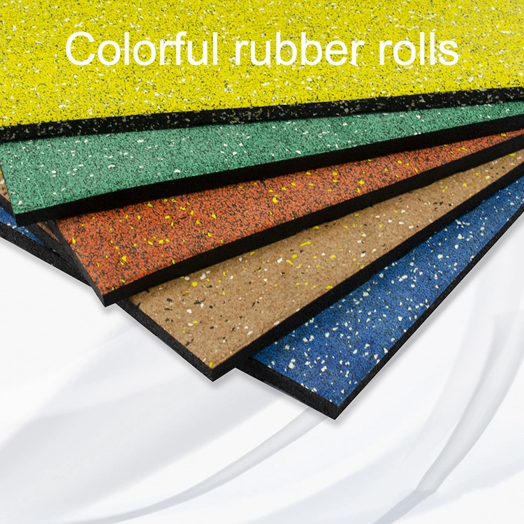 Environmentally Friendly Non-Slip Natural Rubber Floor Mat Roll Star Color Bright Clean Rubber Rolls