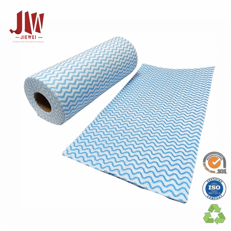 China High Quality Environmental Protection Disposable Kitchen Spunlace Non-Woven Fabric Cleaning Cloth Roll Paper Towel Supplier