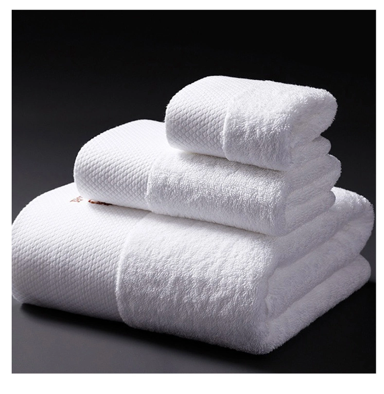 Bath Towels 100% Cotton Hand/Face/Washcloth Hotel Custom White Cotton Towel