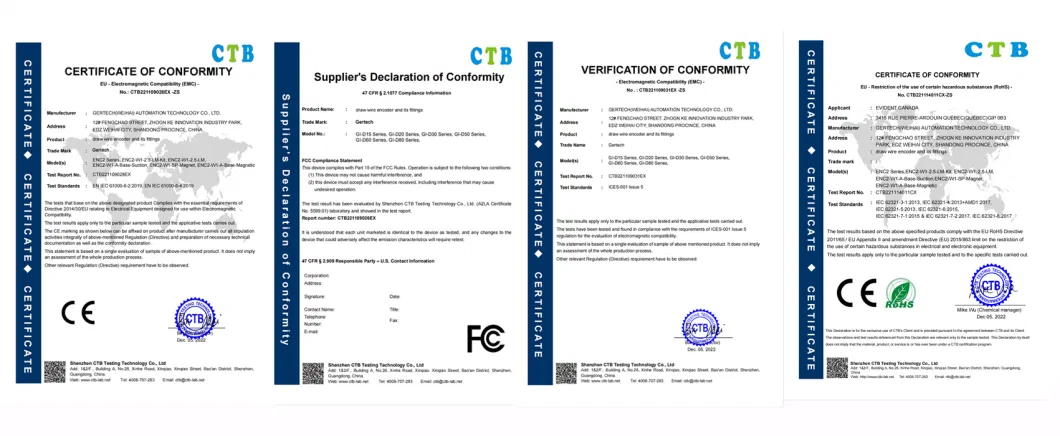 Gi-D100 Series 0-7000mm Draw Wire Encoder Ssi Modbus, 4-20mA, 0-10V, Canopen, Parallel, Ethercat, Profinet Absolute Linear String Encoder