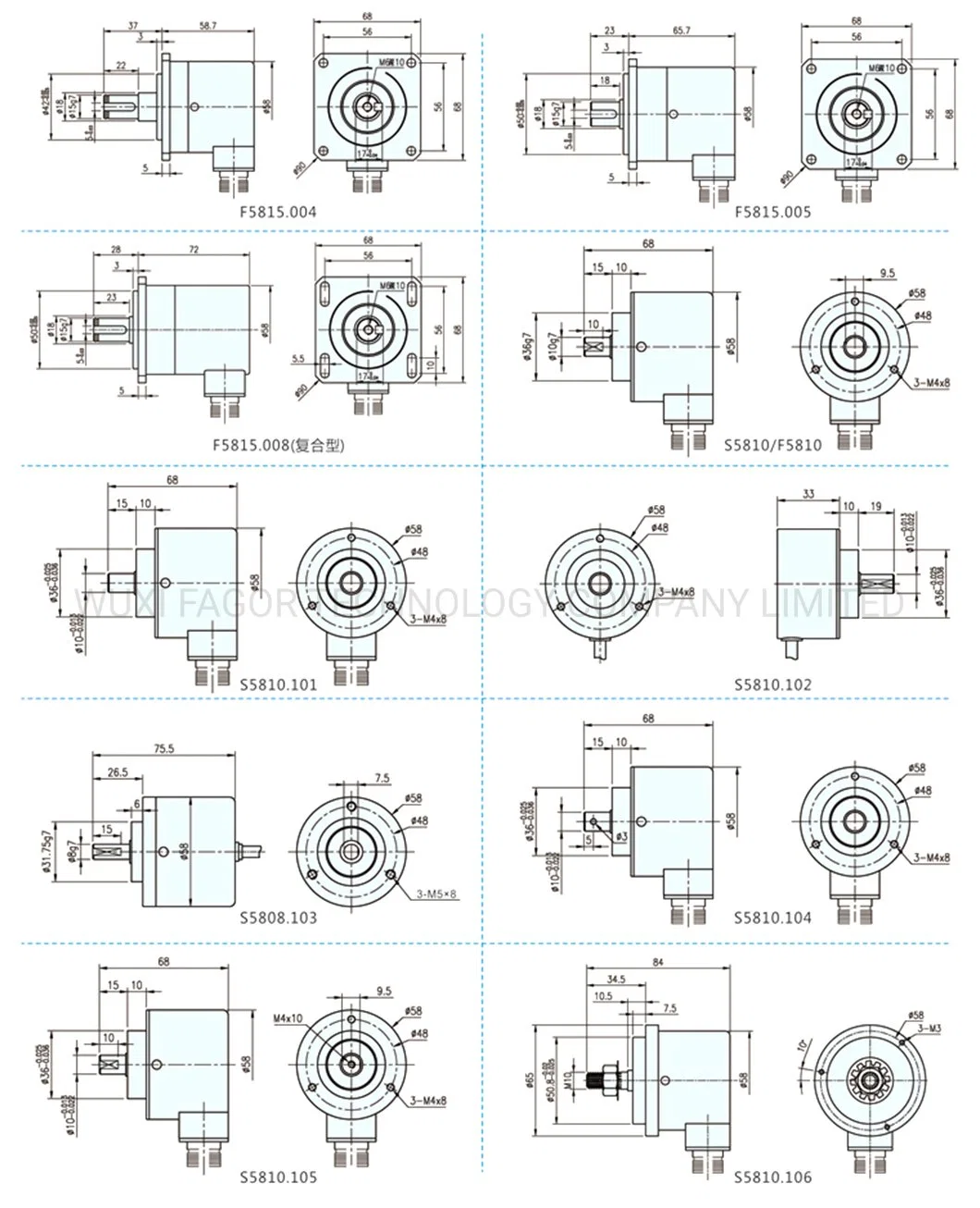 3600-7500 P/R Solid Shaft Optical Incremental Rotary Encoder