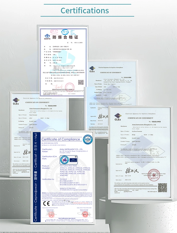 Compressed Air Oxygen Nitrogen Various Gases Electronic Digital Display Roots Flow Meter