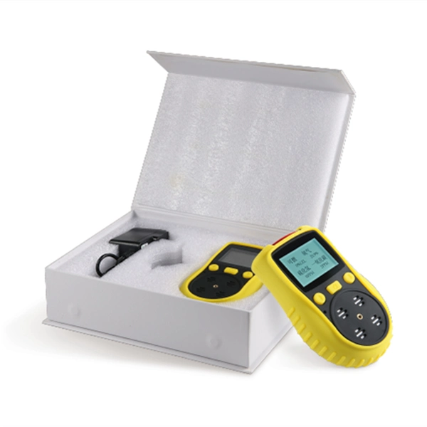 Portable Multi Gas Detector 4 Gas Analyzer Monitor with Micro Clip (H2S O2 CO LEL(Ex)) 4 Compound Gas Detector