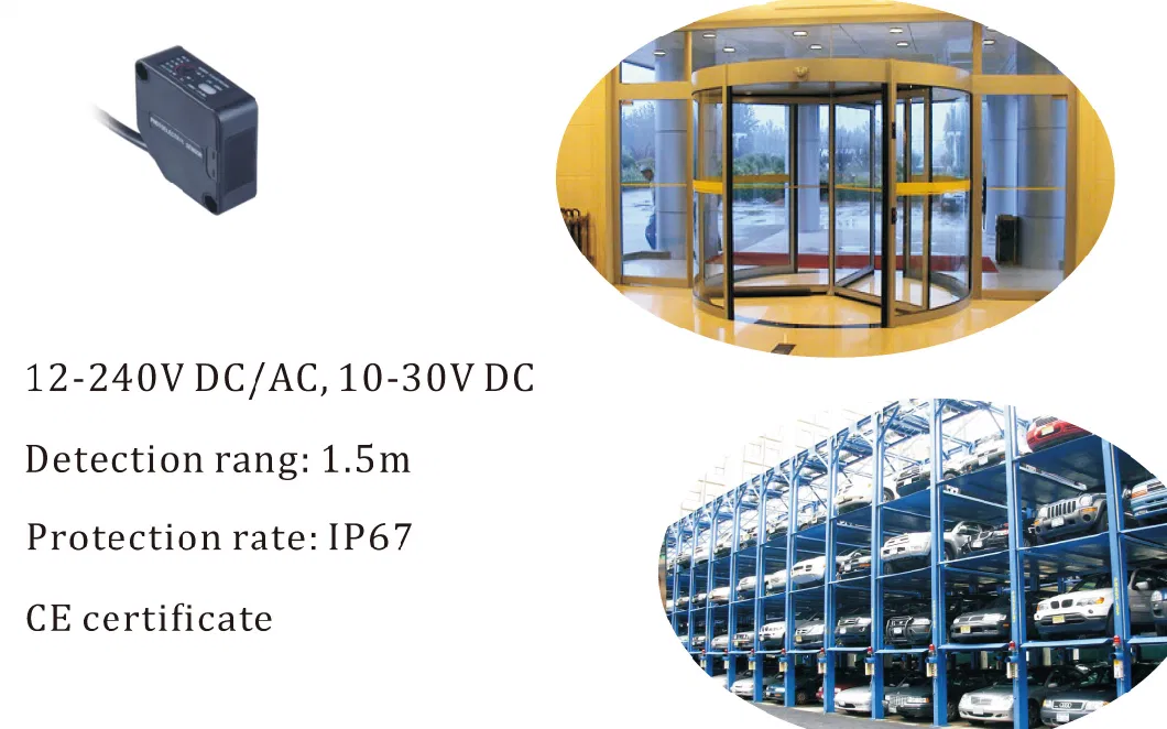 CE Approved Diffused Type Optical Sensor for 2 Wings Revolving Doors