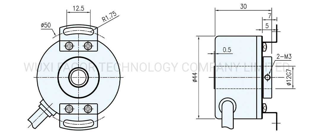 Incremental Encoder 8mm Optical Encoder Hollow Shaft 1024PPR Encoder