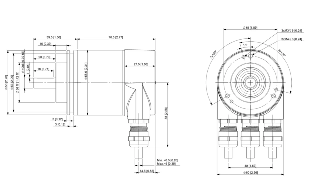 Gma-TCP Series Posital Baumer P+F Equivalent Replacement Modbus TCP Ethernet Multi-Turn Absolute Encoder