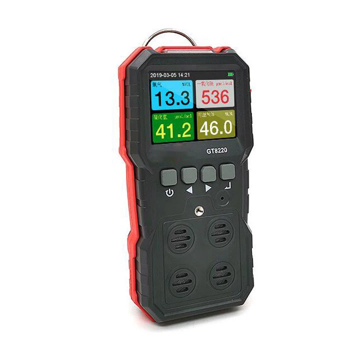 Portable 4 in 1 Gas Detector O2 H2s Oxygen Carbon Monoxide Hydrogen Sulfide Combustible Gas Content Test Meter