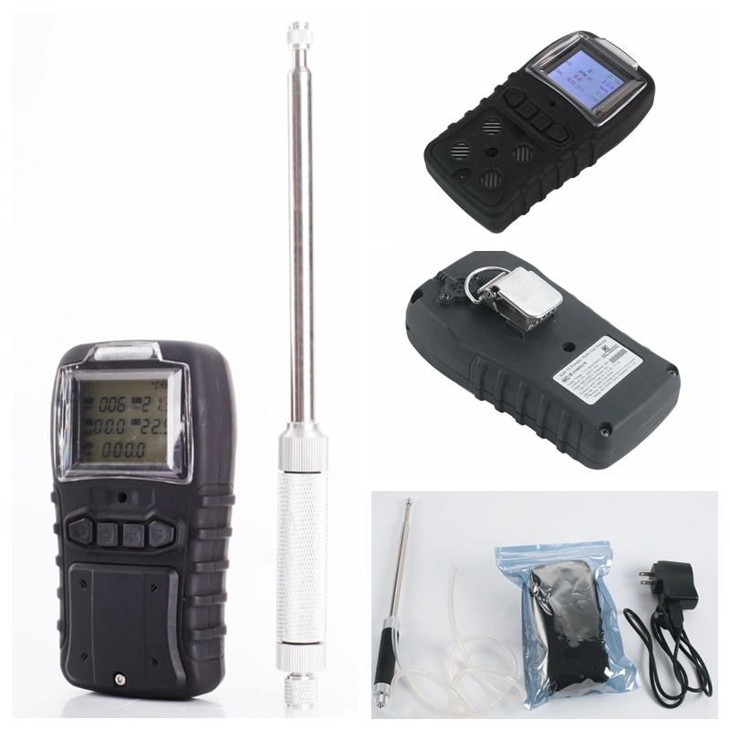 Portable 4 in 1 Gas Leak Detector Oxygen Carbon Monoxide Hydrogen Sulfide Methane Gas Leak Detector