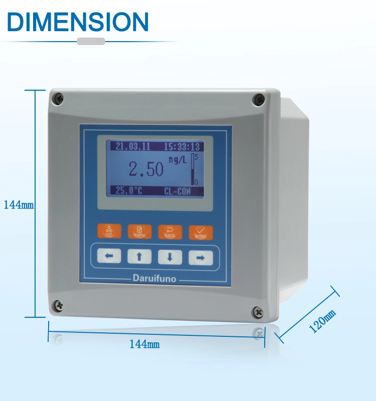 Free Residual Chlorine Analyzer Ec/Do/Turbidity/Cod/pH/ORP/Cl Meter for Chlorine Measurement