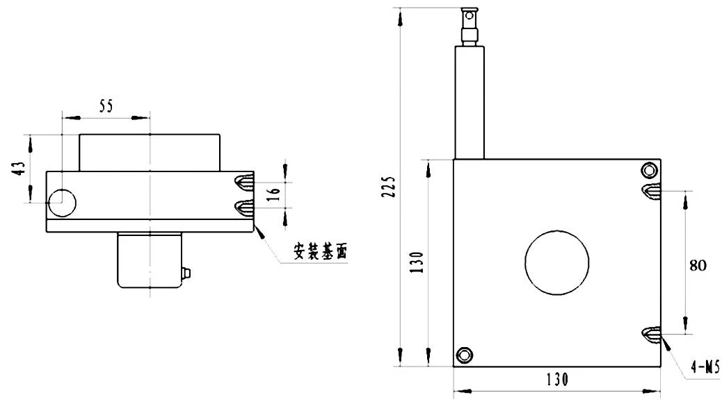 Gi-D100 Series 0-7000mm Draw Wire Encoder Ssi Modbus, 4-20mA, 0-10V, Canopen, Parallel, Ethercat, Profinet Absolute Linear String Encoder