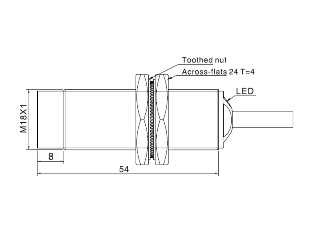 PIR Sensors M18 DC Two-Wire Inductive Sensor Switch with CE
