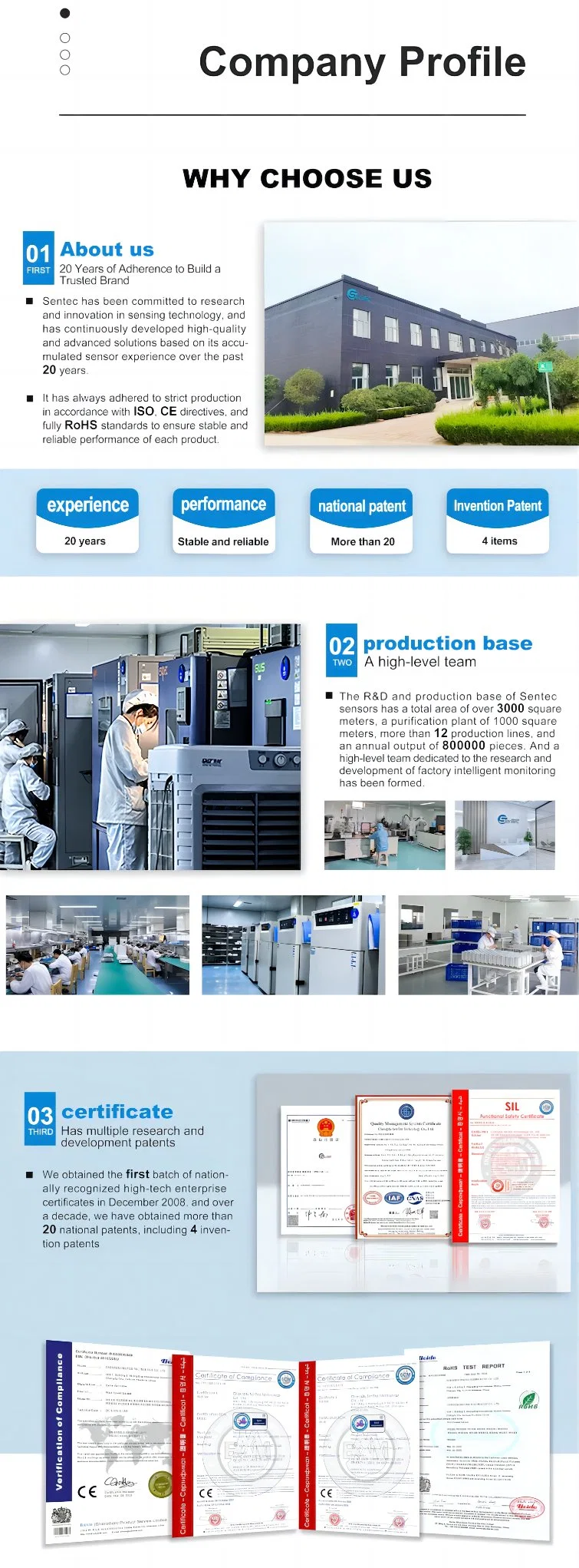 Sentec High - Quality Hot Sale RF Admittance Level Meter Object Level Alarm Sensor Capacitance Switch Level Sensor