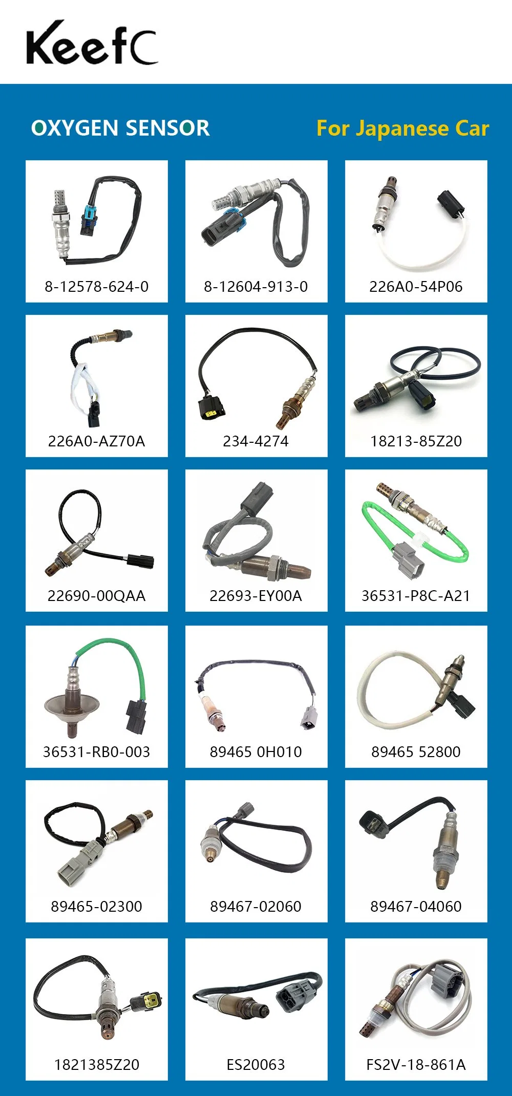 Keefc Air Fuel Ratio Front Oxygen Sensor O2 Lambda Sensors 8946760060 for 4 Runner/Fj Cruiser 89467-60060