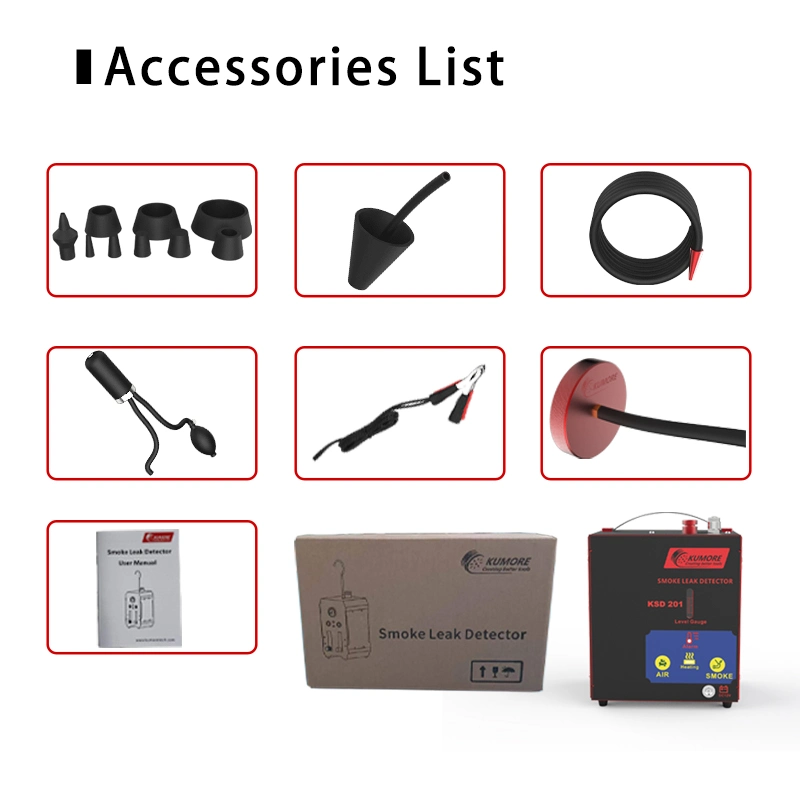 Auto Smoke Tester Kumore Ksd-201 Smoke Machine Leak Detector Automotive Exhaust Gas Analyzer Car Evap Gas Leakage Locator Oil Pipe Smoke Generator