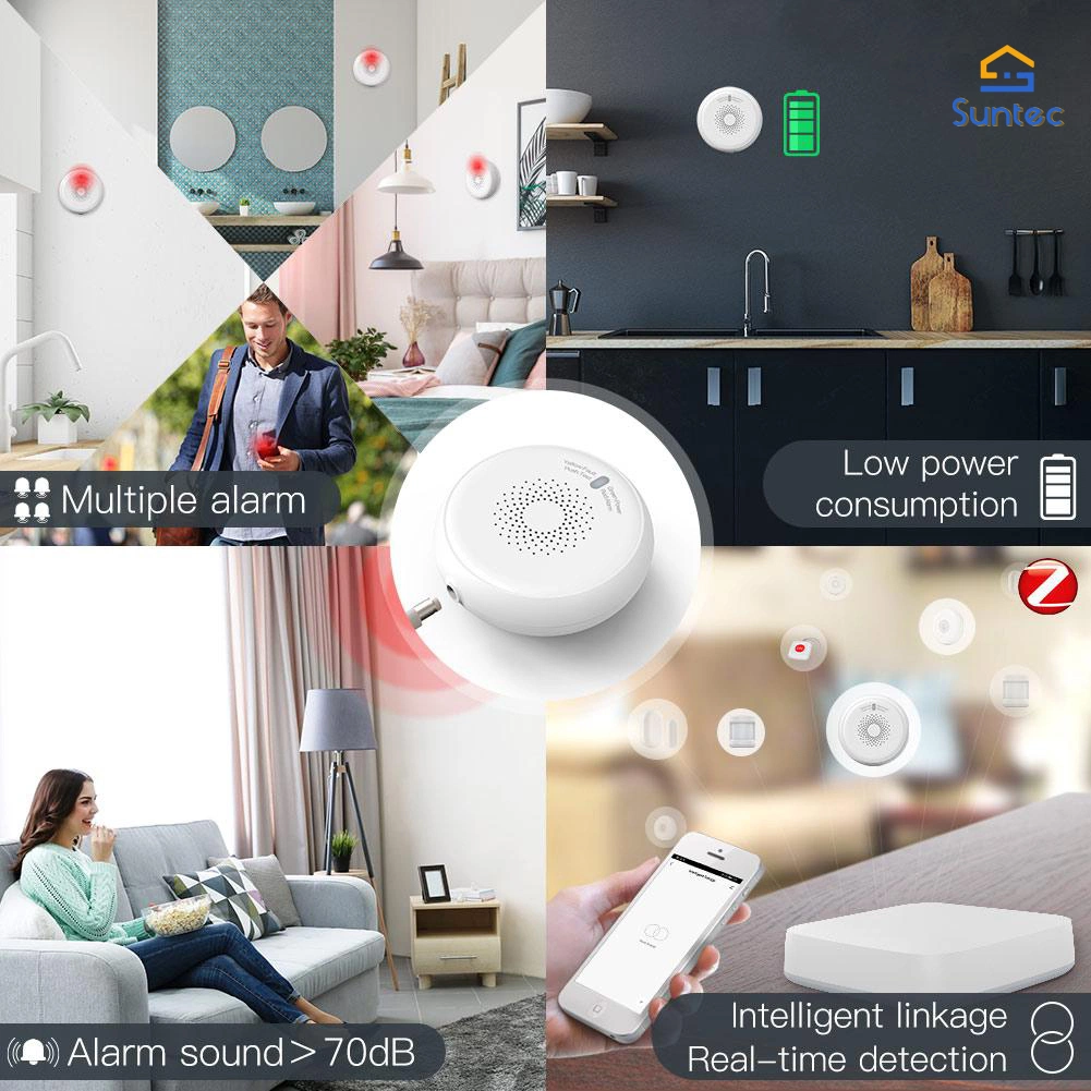 Smart Home Zigbee Gas Sensor Detetor Smoke Detector