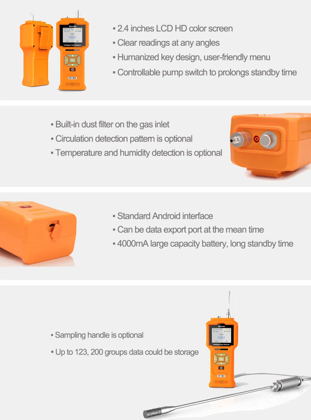 OEM Service Carbon Dioxide Detector Portable CO2 Gas Alarm