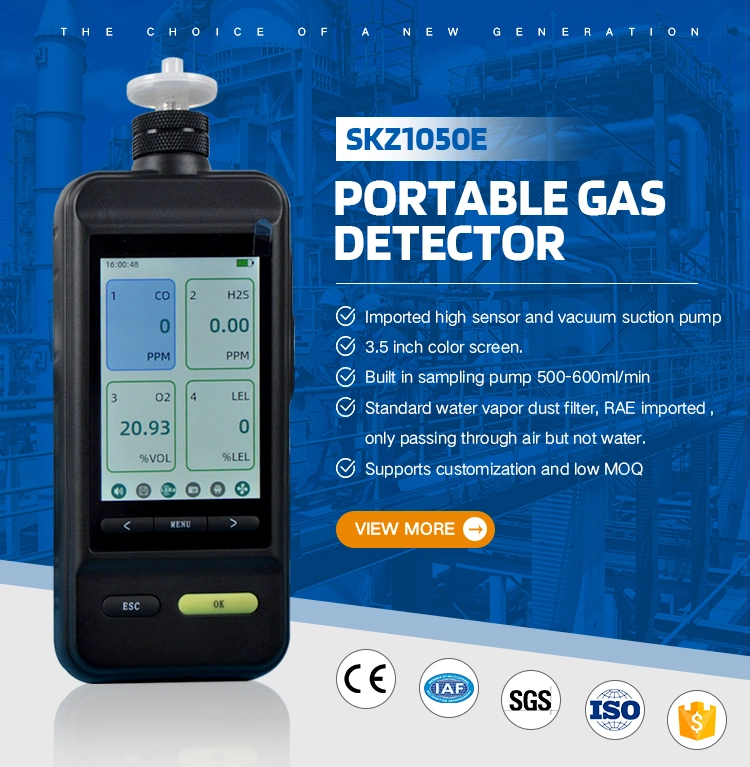 CE Atex Factory Portable Digital Oxygen Analyzer Smart Gas Alarm Leak Detector