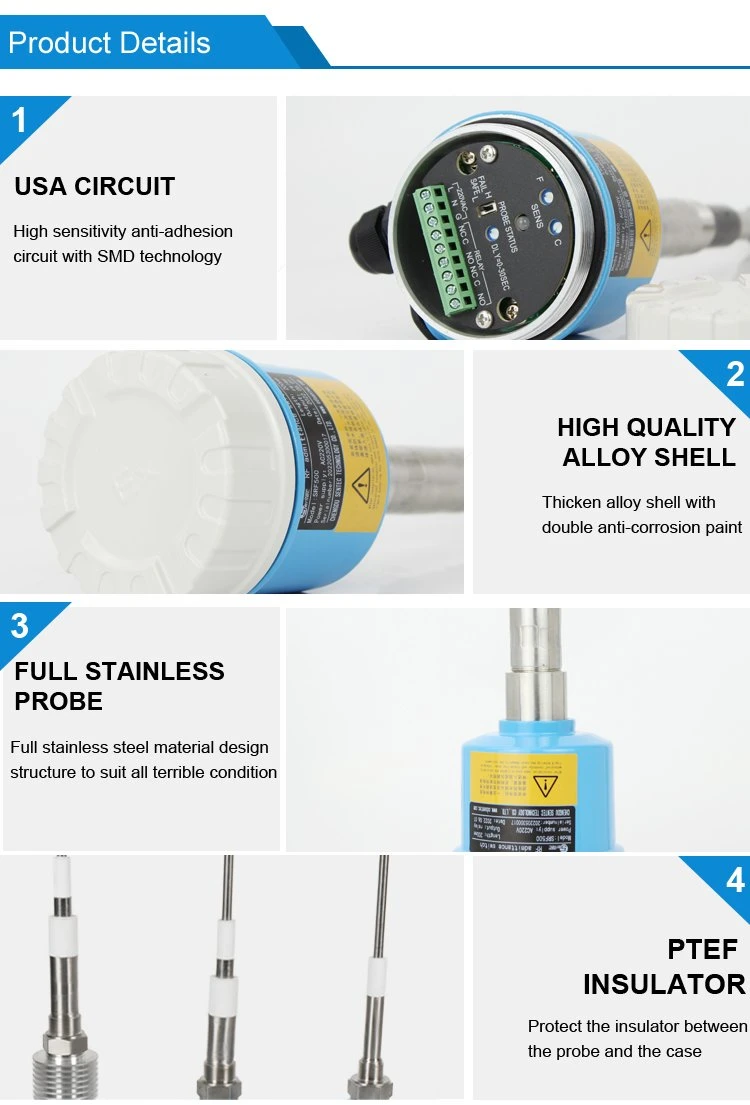 Sentec High - Quality Hot Sale RF Admittance Level Meter Object Level Alarm Sensor Capacitance Switch Level Sensor