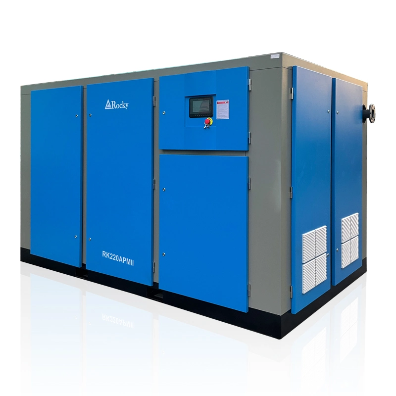 220HP 160kw 380V/50Hz/3pH Pm VSD Two Stage Screw Type Air Compressor