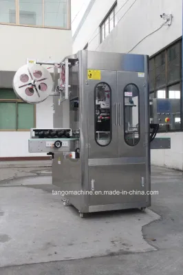 Etichettatrice automatica con manicotto termoretraibile per bottiglie in vetro