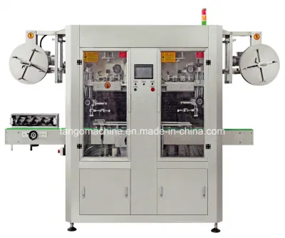 Etichettatrice automatica con manicotto termoretraibile per bottiglie in vetro
