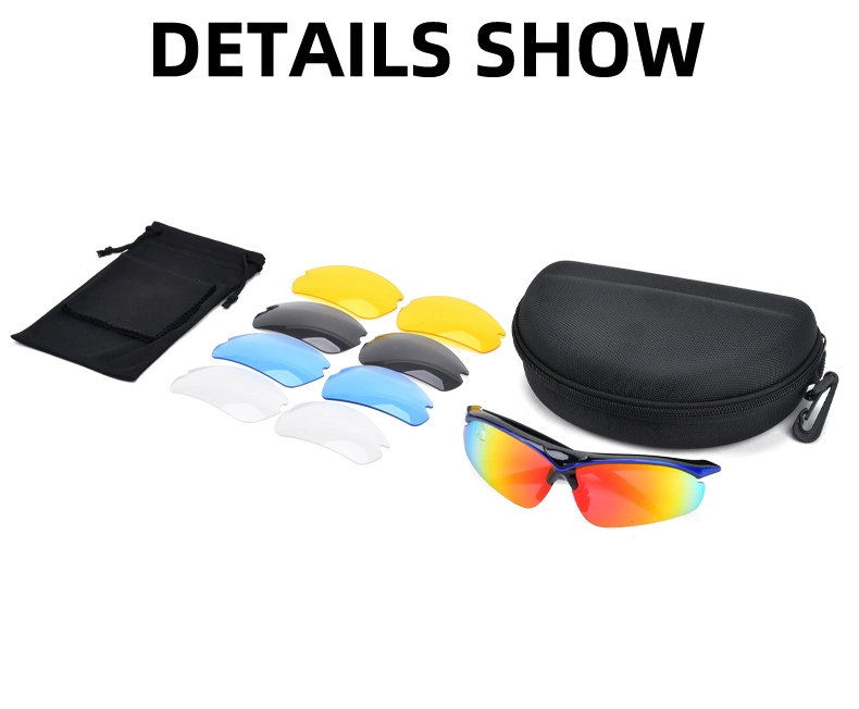 Wholesale Custom Fashion Half Frame Polarized Lens Outdoor Sport Sun Glasses UV400 Eye Protection Cycling Glasses