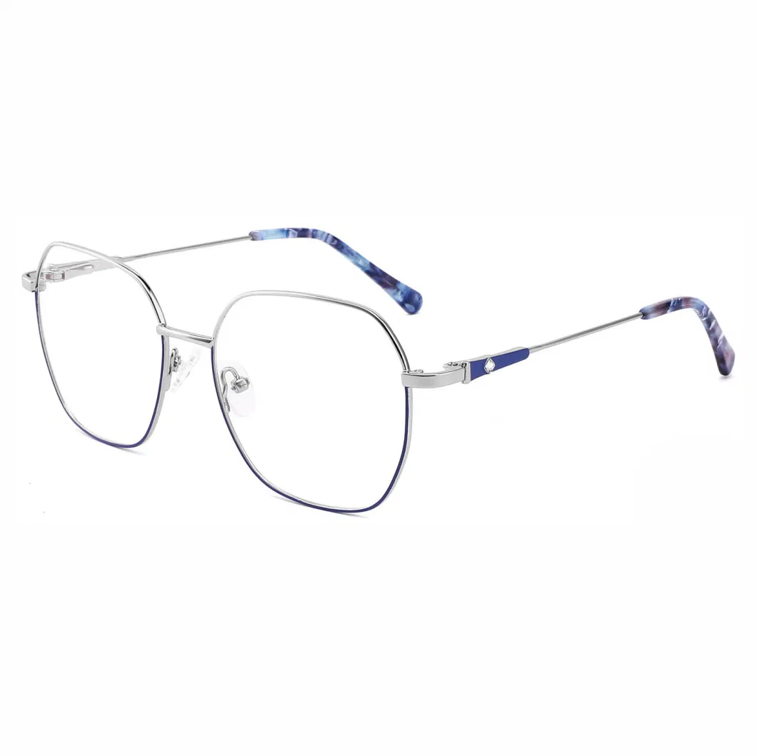 Wholesale Half Rim Plating Glasses Full Frame Eyewear Clear Lens Design Optical Frames