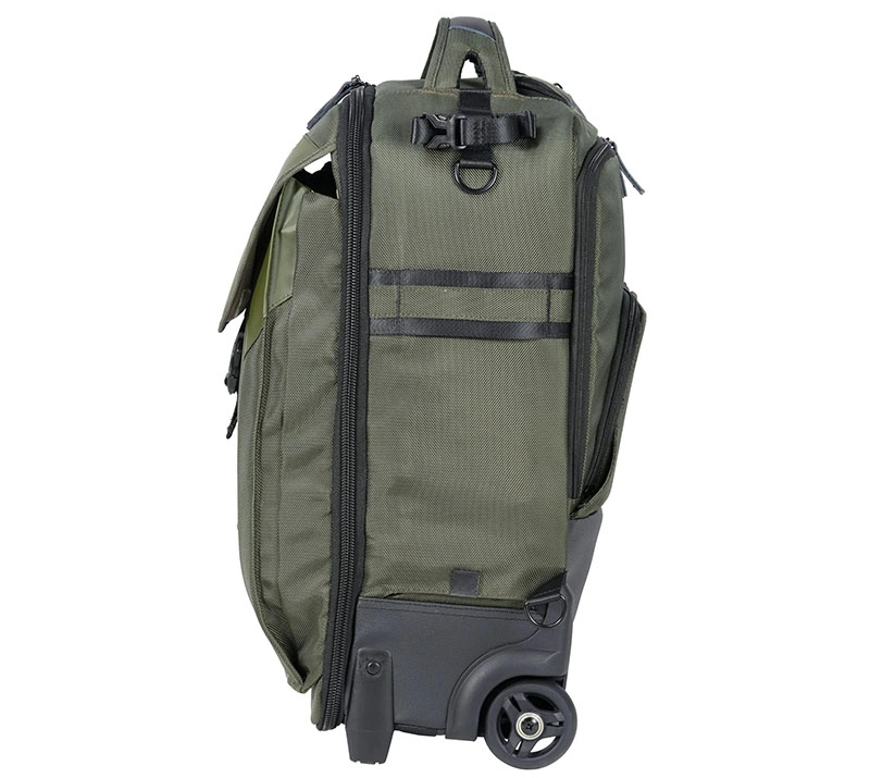 Soft Tags Wheels Organizer Trolley Cabin Leather Folding Luggage Bag