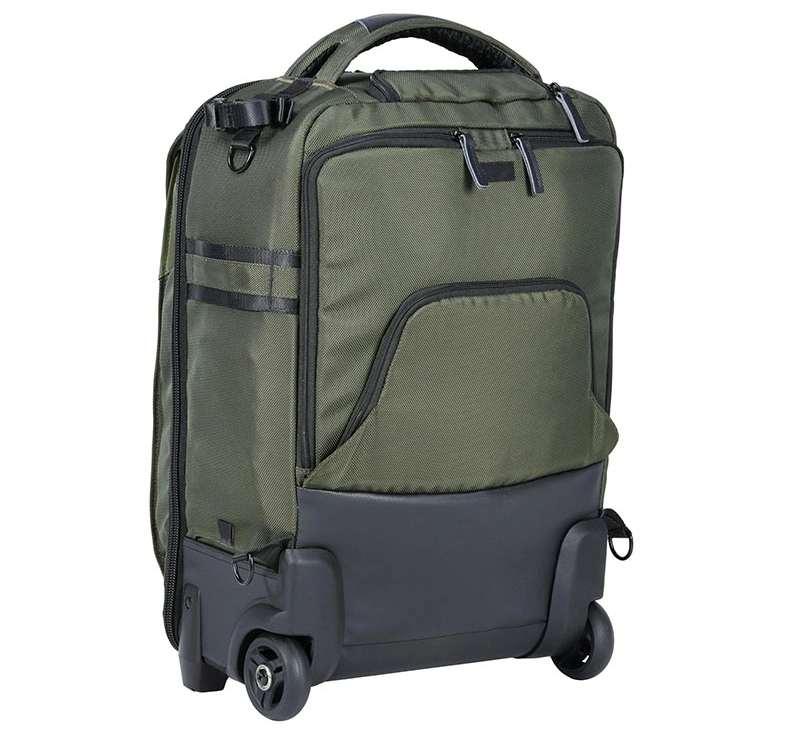 Soft Tags Wheels Organizer Trolley Cabin Leather Folding Luggage Bag