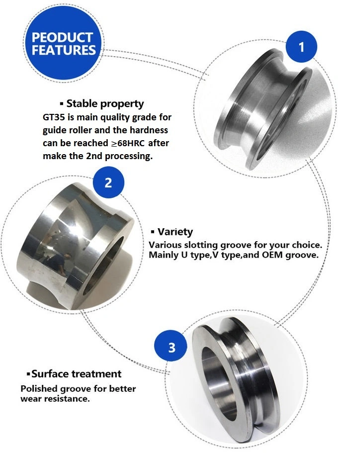 High Wear Resistance Spare Part Titanium Carbide Guide Rolls