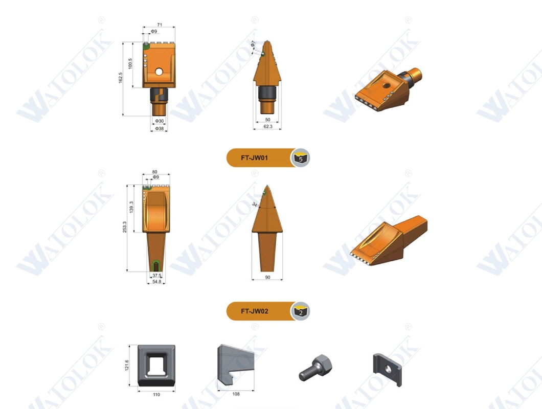 Baue R Quick Change Flat Tools System Teeth for Casing Shoe