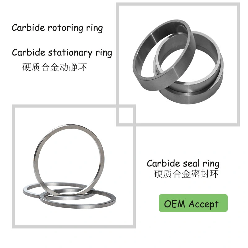 Customized Tungsten Carbide Ring Wear-Resistant Tungsten Carbide Mechanical Seal Ring Yg6 Yg8 Yg15 and Other Brands