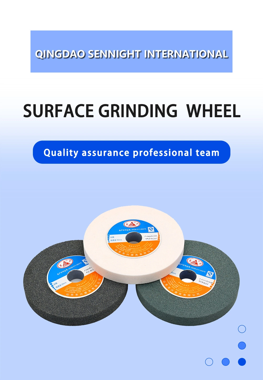 Industrial, Conveyor Chain Wheel Surface Grinding Wheel for Cylindrical Rollers