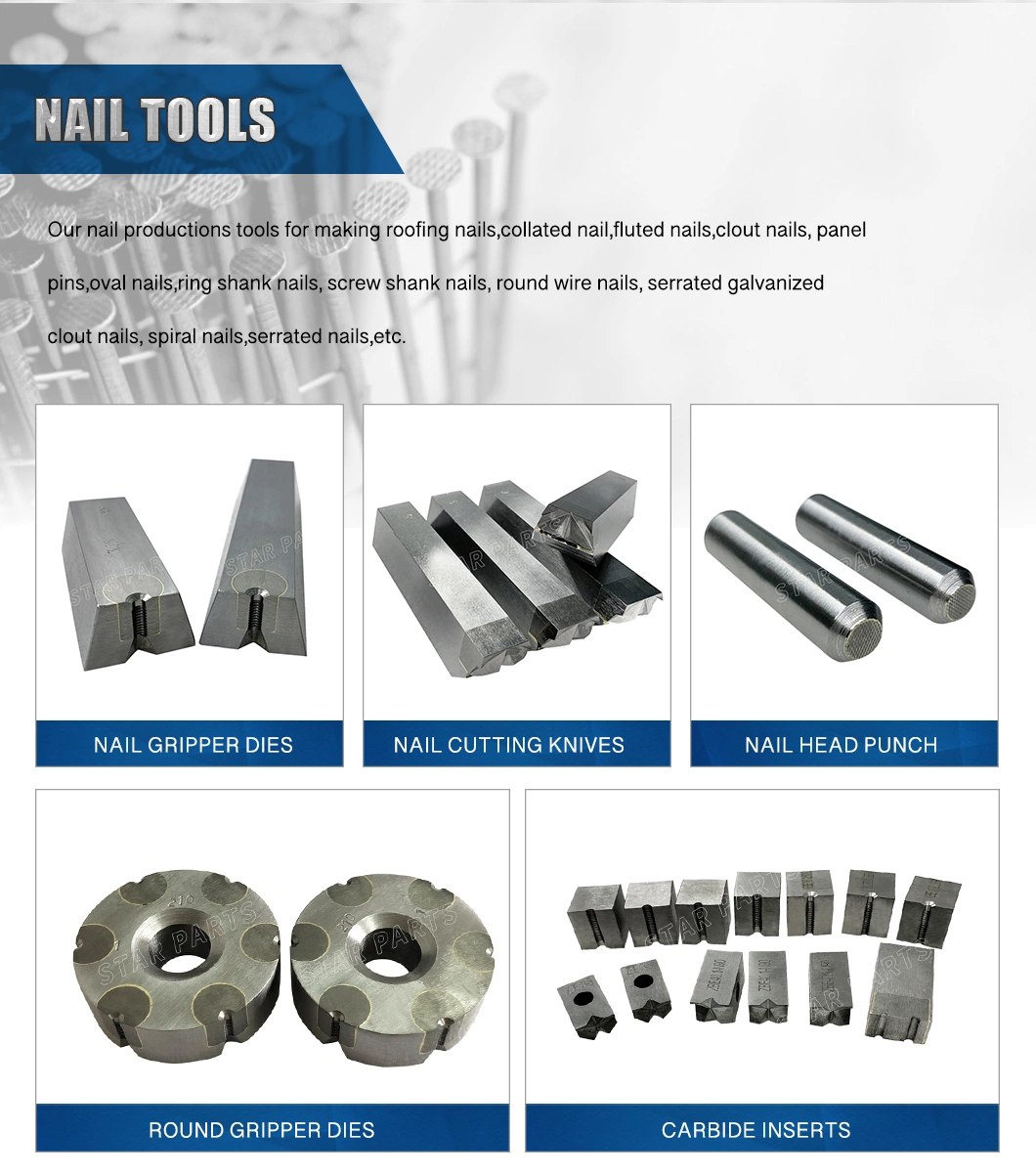 Wear-Resisting Carbide Hammer Nail Punch Set for Nail Hammer machine