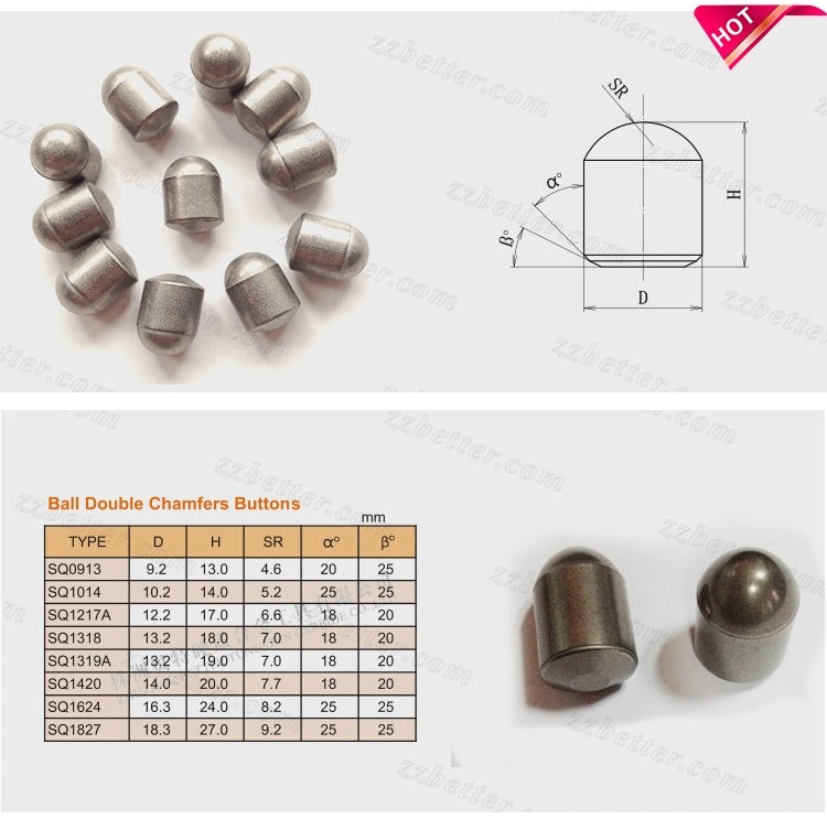 Tungsten Carbide Mining Tips for Button Drills