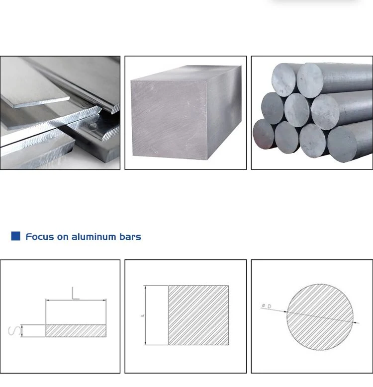 Carbide Solid Round Aluminum Alloy Bar Rod 2024 6061 6063 7075 Aluminum Price Per Kg