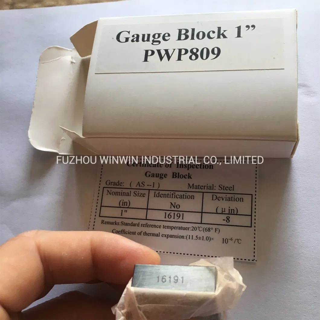 Tungsten Carbide Gage Block Gcr15 as-1 1inch Gauge Block (WW-GB01)