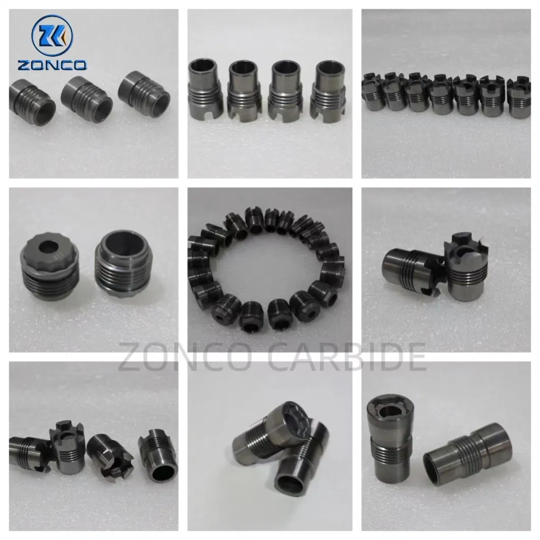 Tungsten Carbide Spare Parts High Wear Resistance Thread Nozzles for Downhole Tool