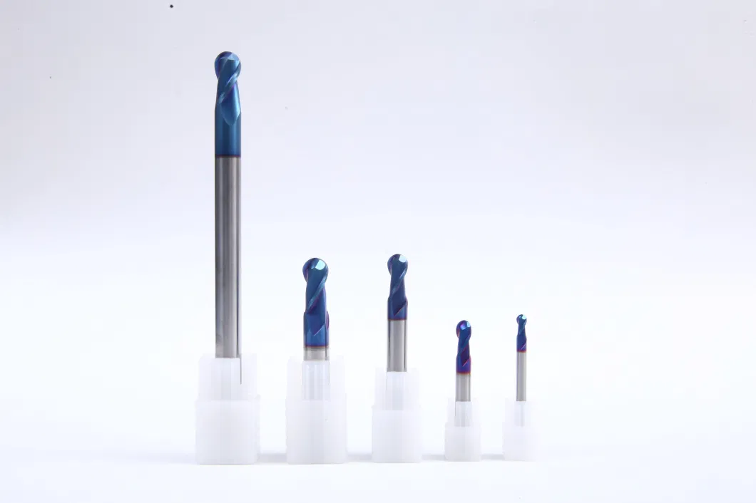 Mts HRC45 4/2 Flutes Ball Nose Carbide End Mill with Cutting Tool CNC Milling Cutter Drill Bits Machine Tool Tungsten Carbide