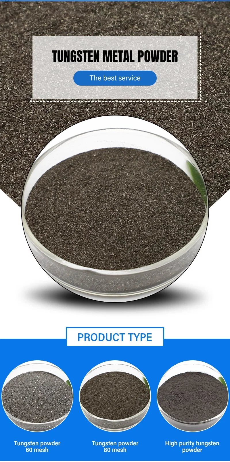 Metallic Crystalline Tungsten Powder Used to Produce W Powder for Surfacing Materials