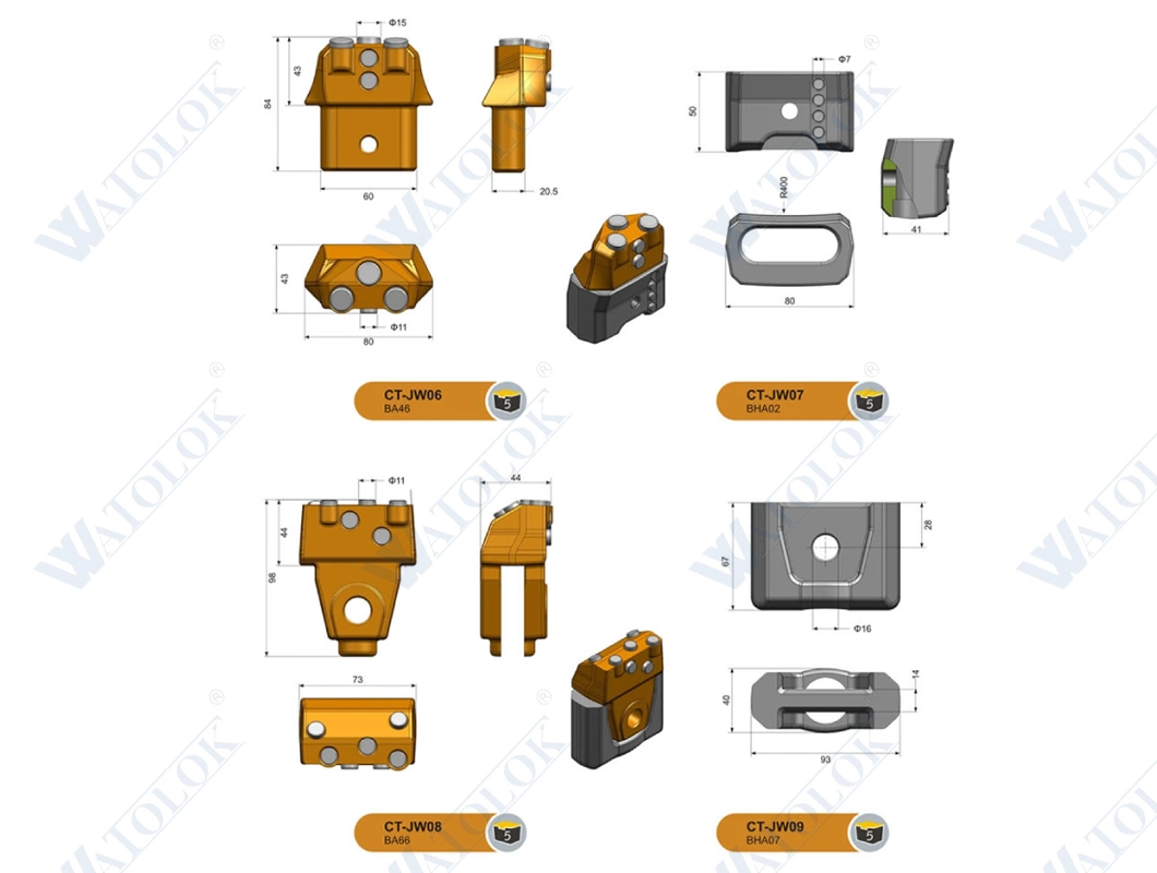 Foundation Drilling Bits Auger Teeth Round Shank Chisel Teeth