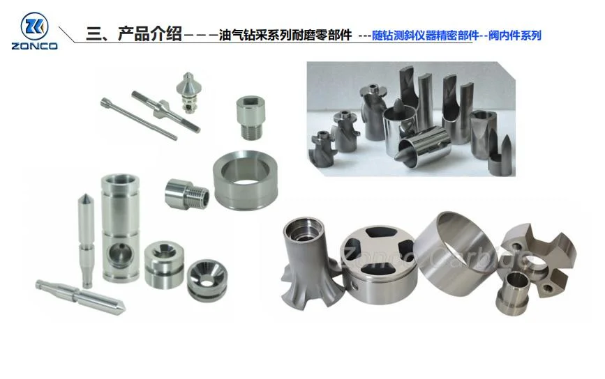 Customized Wear Resistance Tungsten Carbide Mwd Parts in Oil Industry