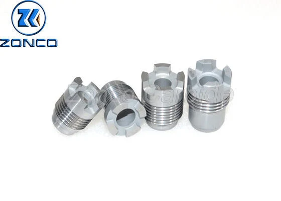 Tungsten Carbide Spare Parts High Wear Resistance Thread Nozzles for Downhole Tool