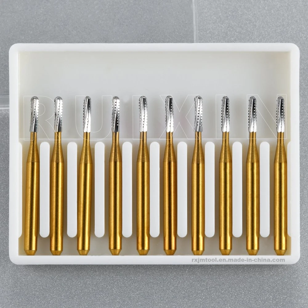 High Speed Dental Cutting Consumables Manufacturer High Speed Metal Cutting Titanium Coating Tungsten Carbide Drill FG-1957