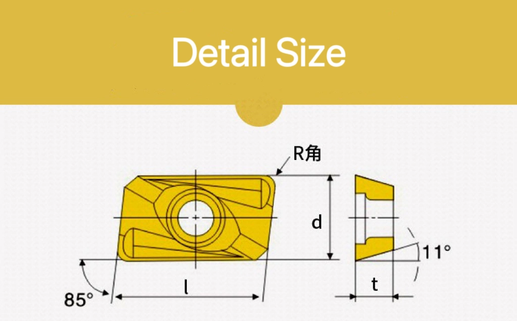 Km-Apmt1604-Xm CNC Milling Blade Cemented Carbide Milling Machine Blade